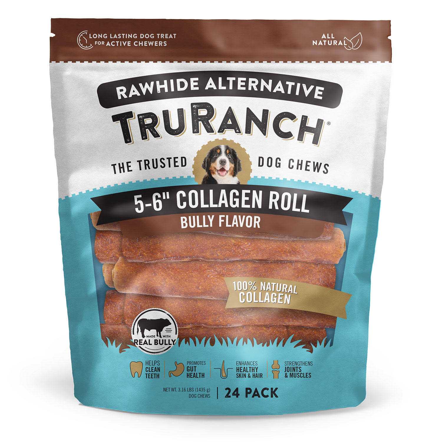 TruRanch Collagen 6 Bully Rolls - Healthber