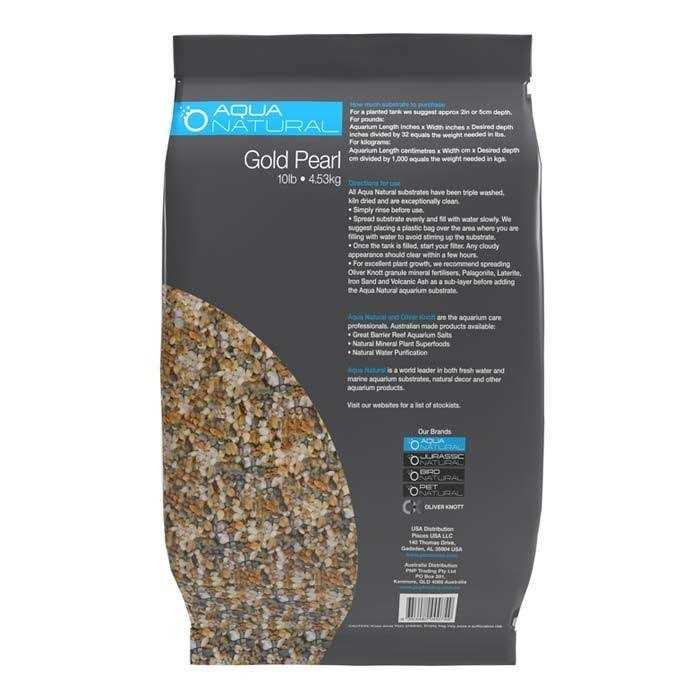 Aquanatural Gold Pearl Gravel Substrate Aquariums, vivariums and terrariums - Healthber