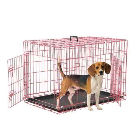 Cl.hpahkl Dog Cage for Large Dogs Indoor, Folding Dog Crates and Kennels Double Door - Healthber