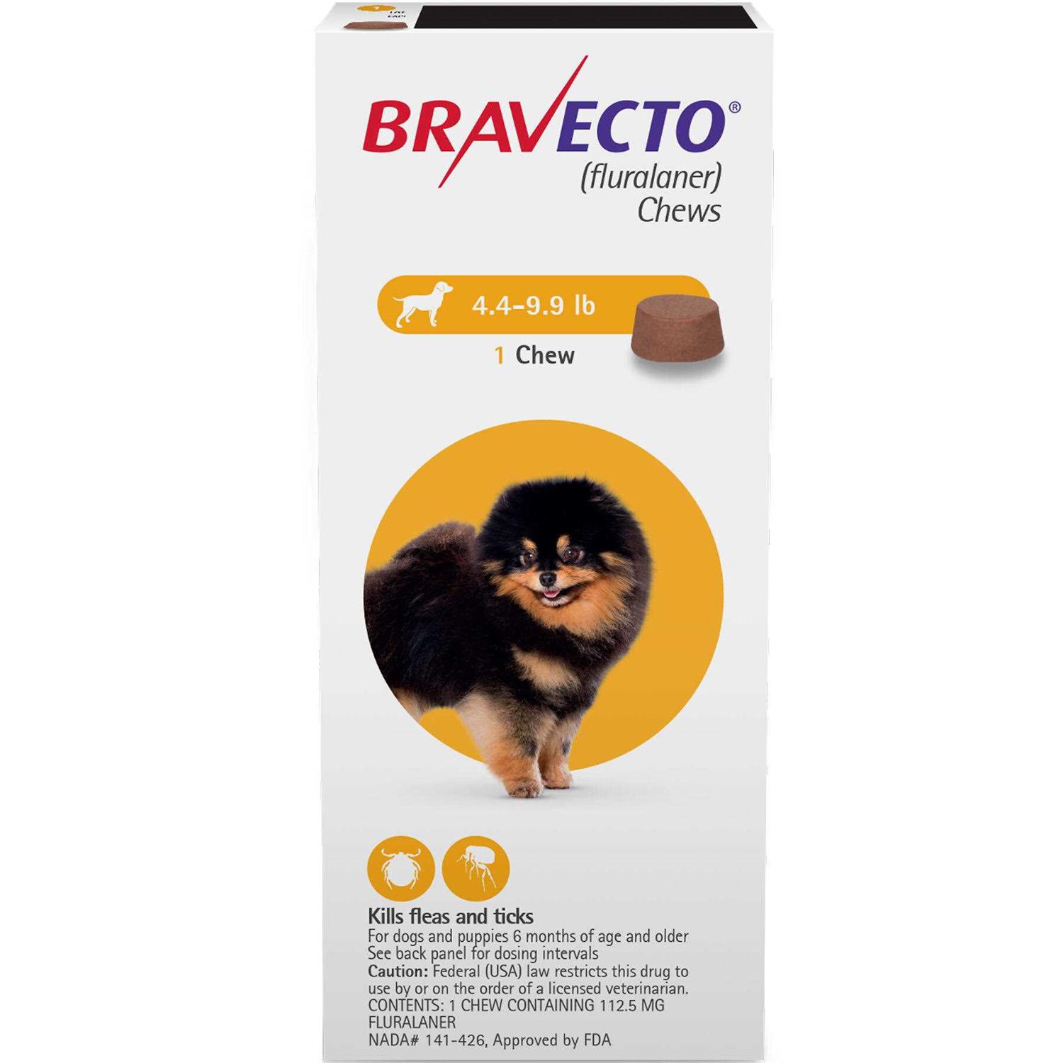 4.4-9.9 lbs Bravecto Chews for Dogs - Healthber