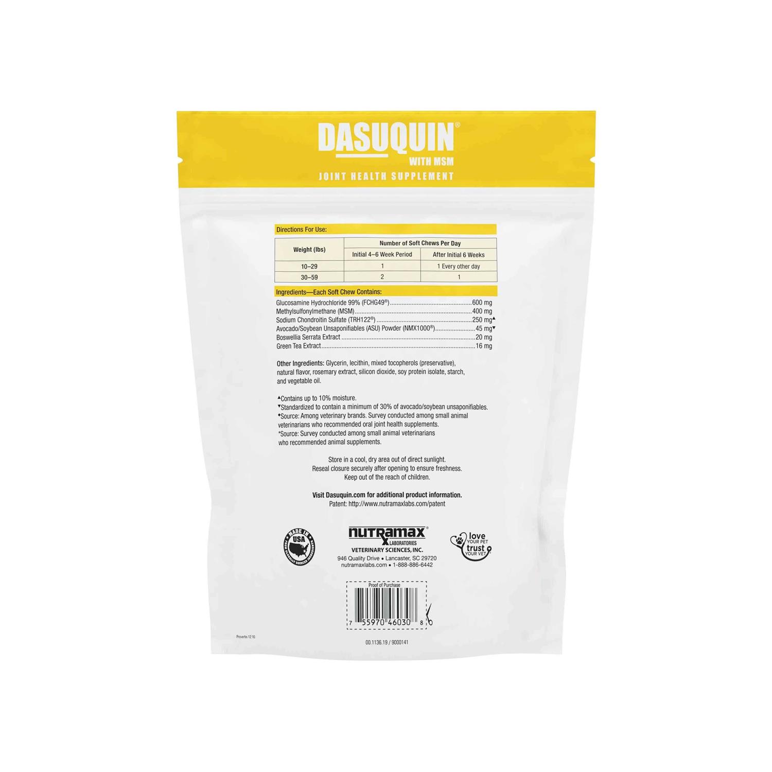 Nutramax Dasuquin with MSM Joint Health Supplement Dogs Soft Chews - Healthber