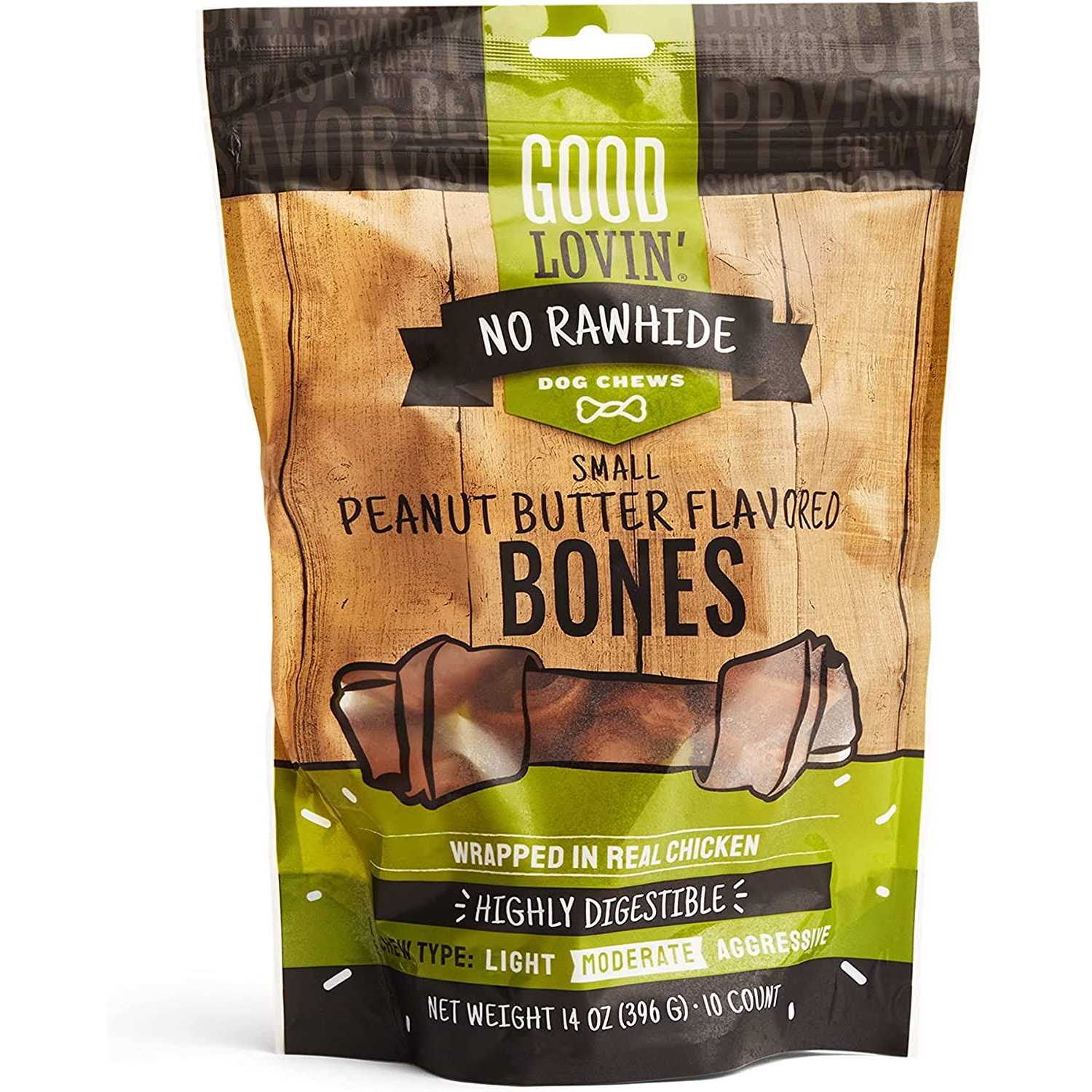 Good Lovin’ No Rawhide Peanut Butter Flavored Dog Bones - Healthber