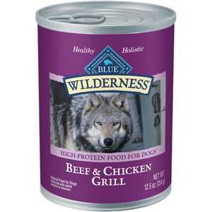 Blue Buffalo Wilderness Beef & Chicken Canned Dog Food, 12.5-oz, 12 ct - Healthber