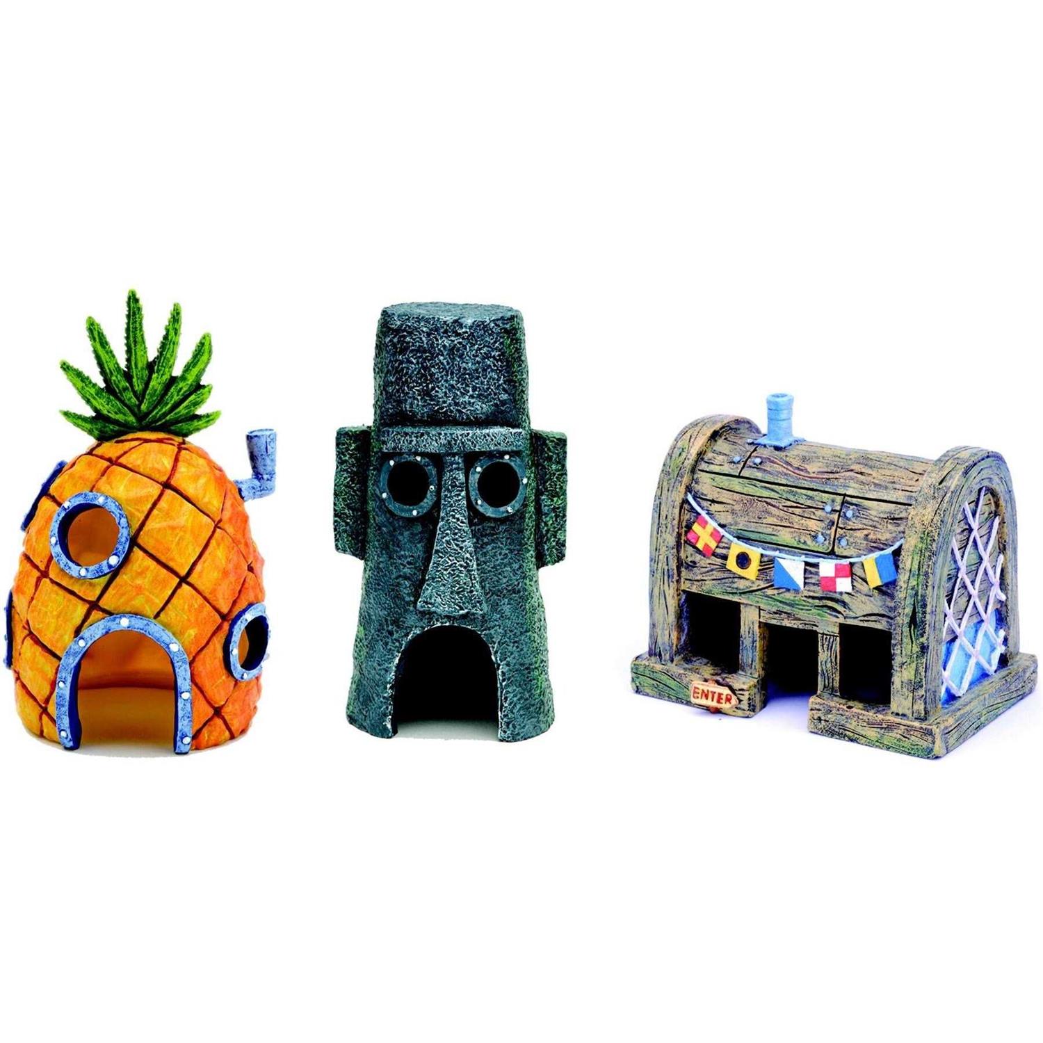 Penn-Plax Officially Licensed SpongeBob SquarePants Home Combo Fish Ornanment - Healthber