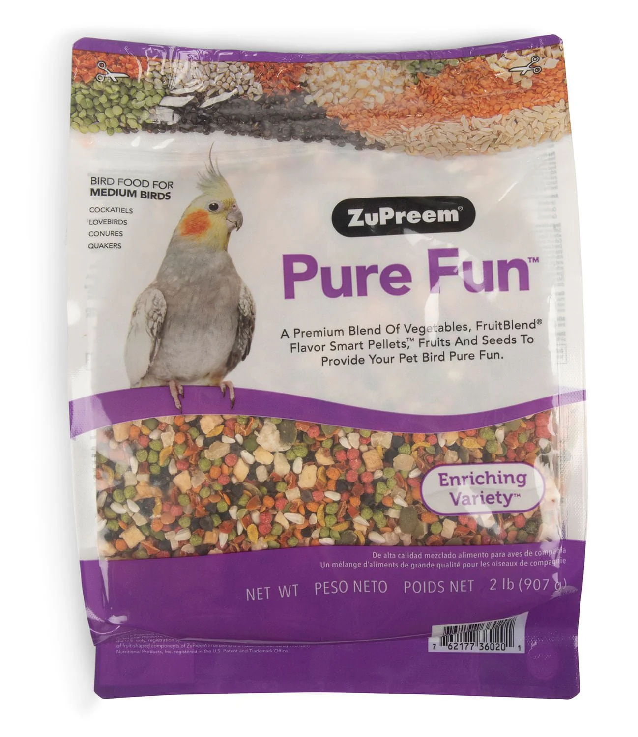 ZuPreem Pure Fun Bird Food for Medium Birds - Healthber