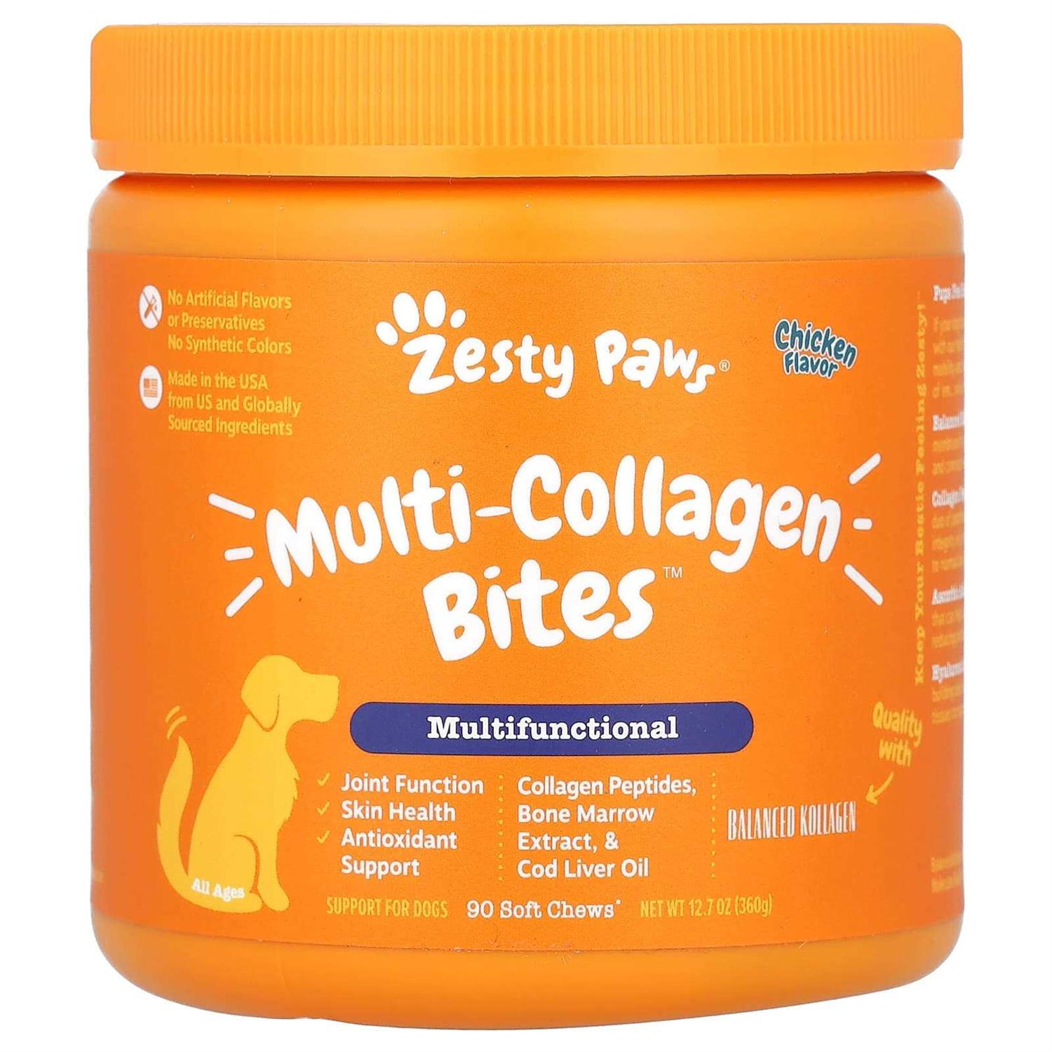Zesty Paws Multi-Collagen Bites for Dogs - Healthber