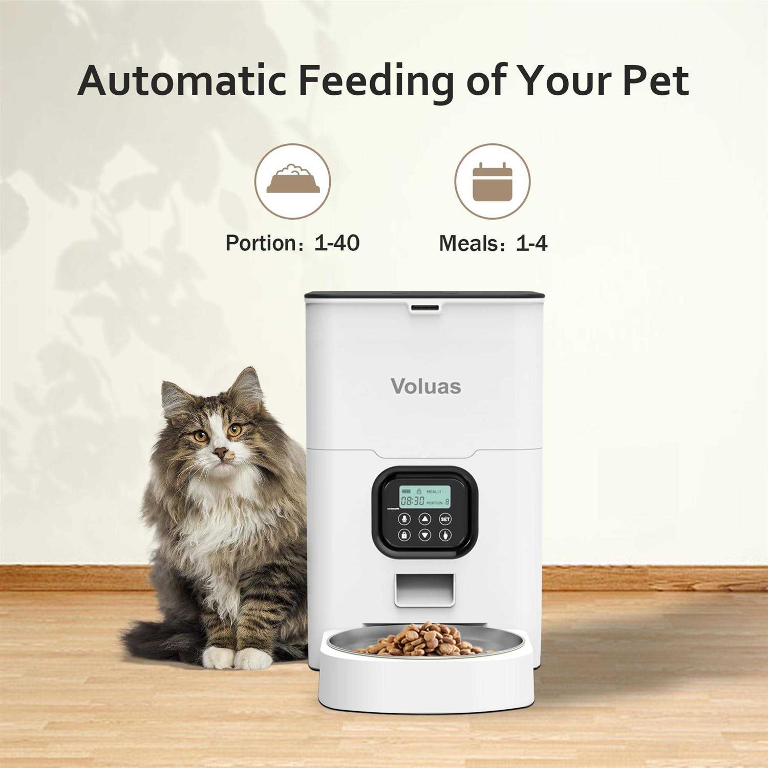 VOLUAS Automatic Pet Feeders for Cats and Dogs - Healthber