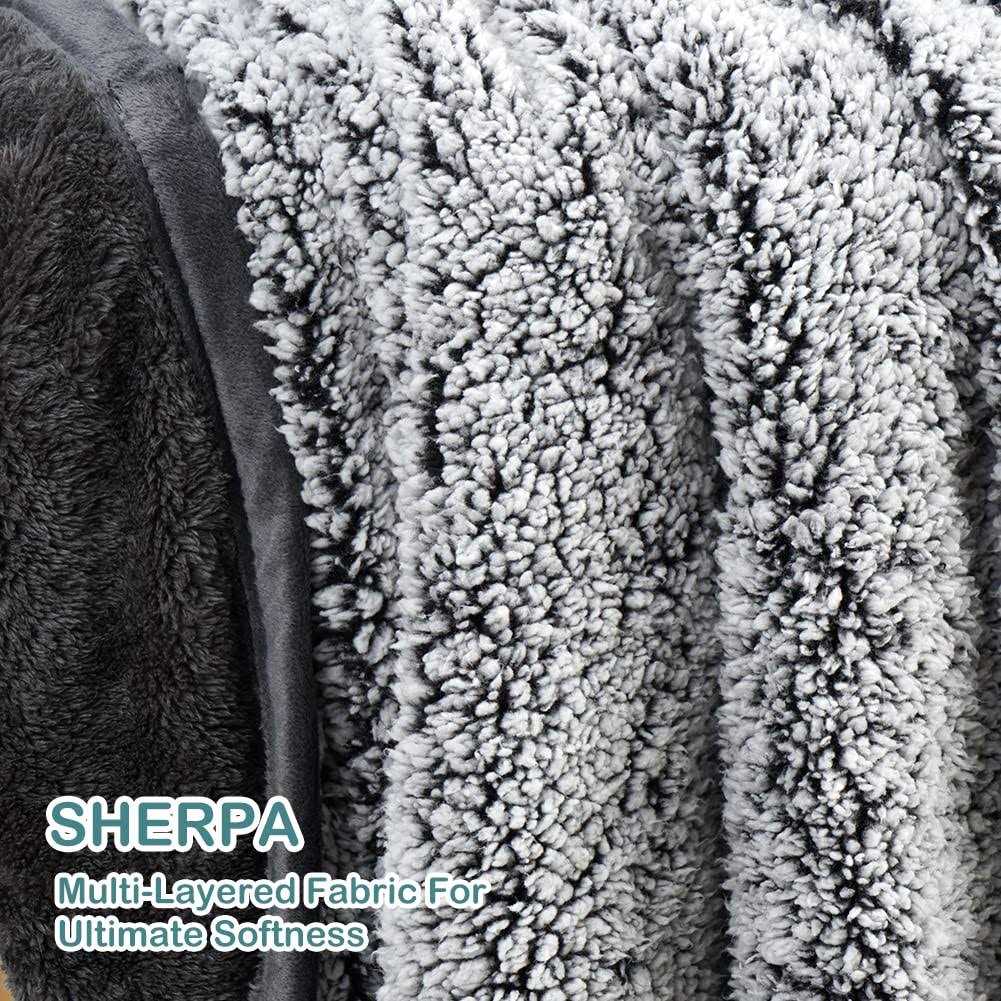 Waterproof Dog Blanket Soft Fluffy Plush Pet Blanket with Liquid Pee Proof Reversible Sherpa Couch Bed Cover Protector Throw Blanket for cats & Dogs - Healthber