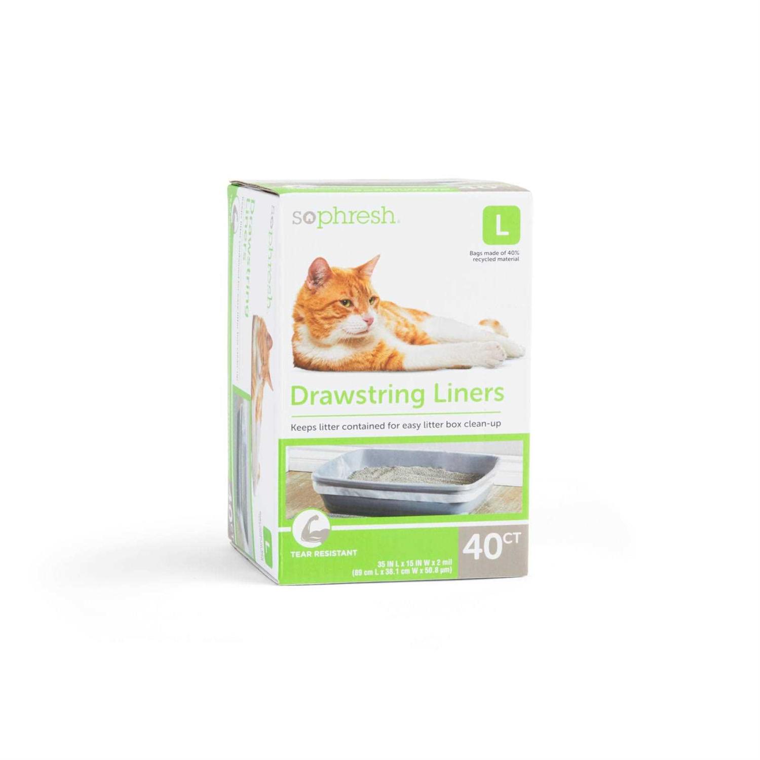 So Phresh Drawstring Cat Litter Box Liners - Healthber