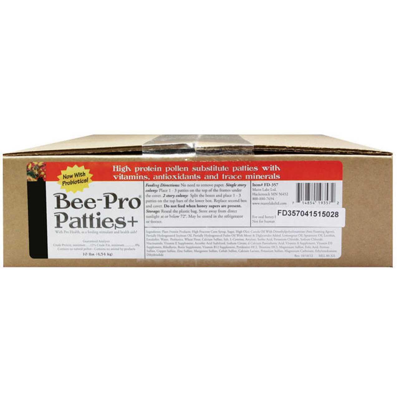 Mann Lake FD357 Bee Pro Patties with Pro Health - Healthber