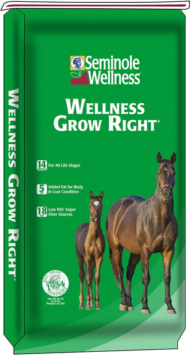 Seminole Wellness Grow Right Textured Feed, 50 lb - Healthber