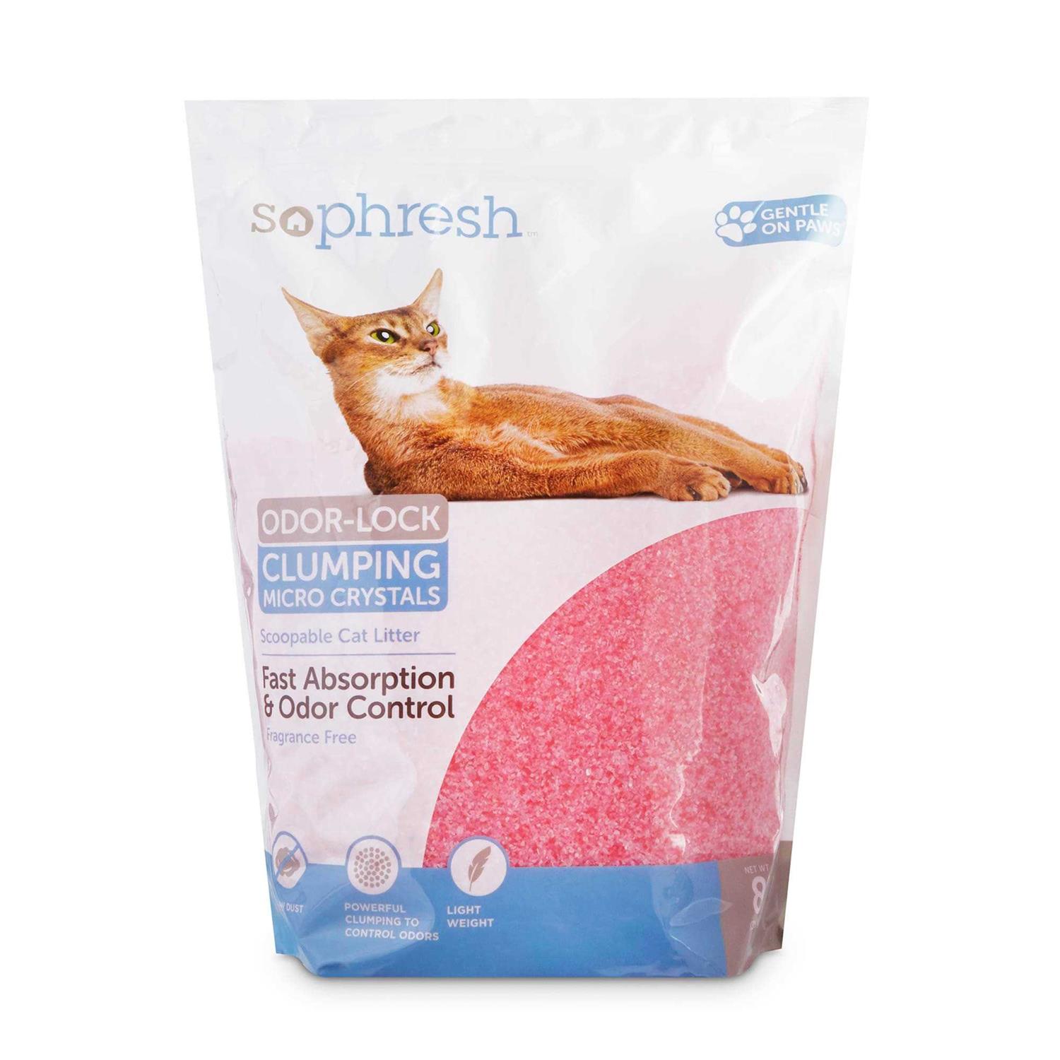 So Phresh Scoopable Odor-Lock Clumping Micro Crystal Cat Litter Silica - Healthber