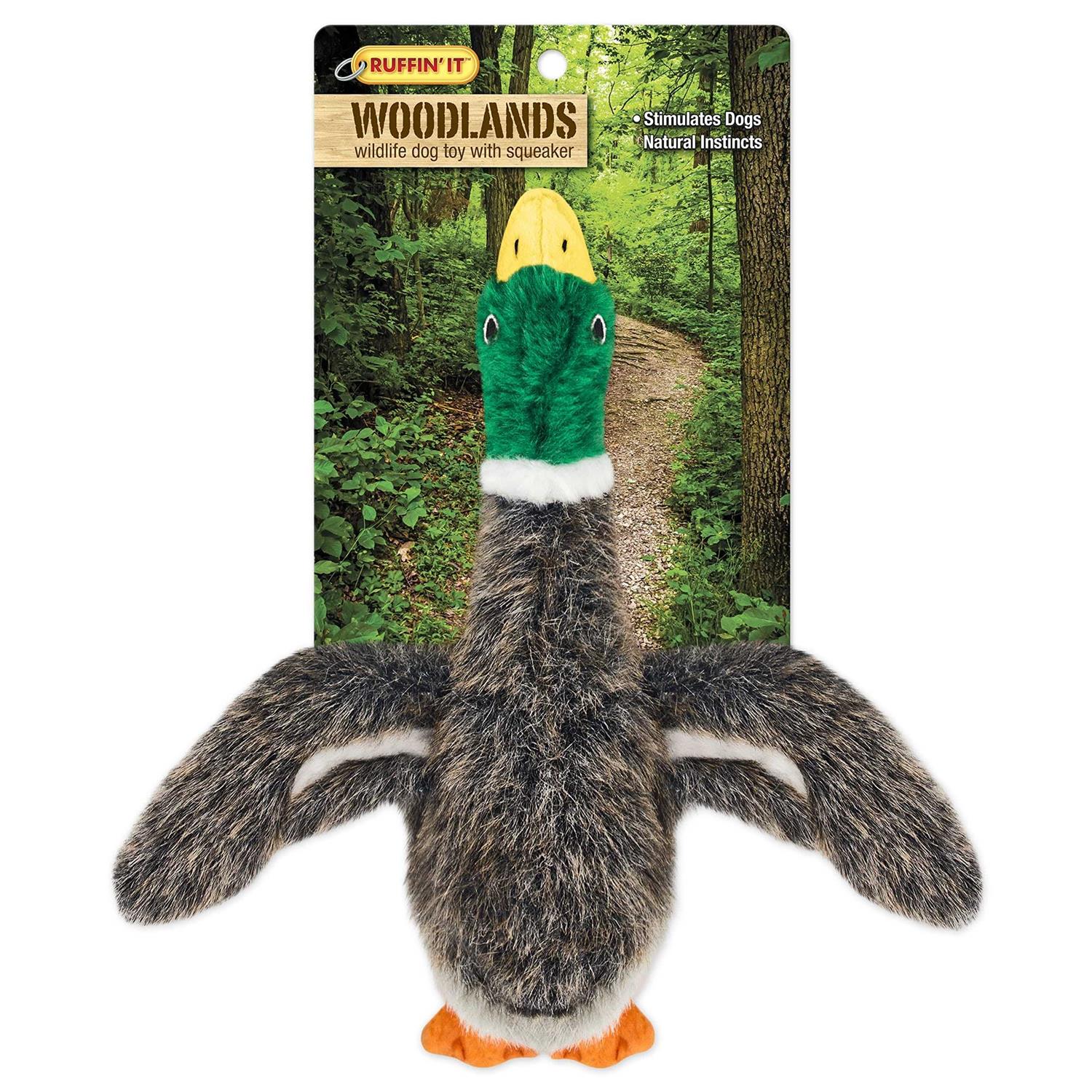 Ruffin’ It Woodlands Mallard Plush Dog Toy - Healthber