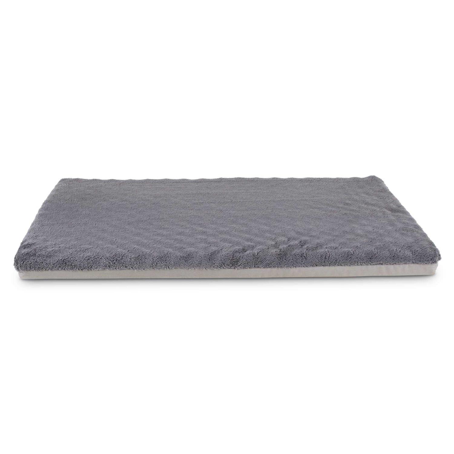 EveryYay Essentials Happy Place Dark Grey Foam Dog Crate Mat and Pet Bed - Healthber