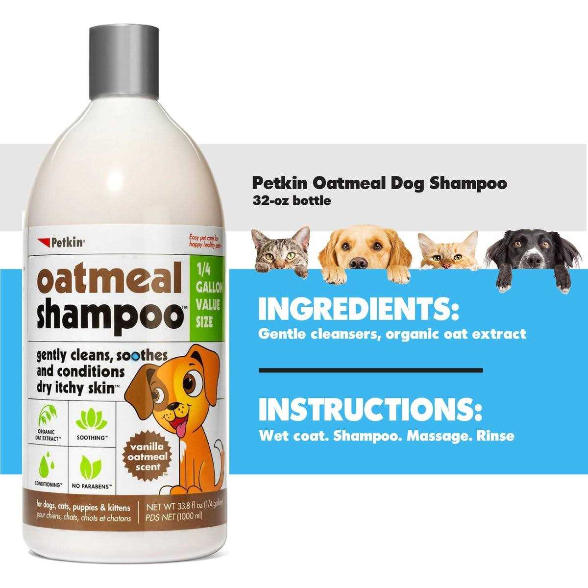 Petkin Oatmeal Dog Shampoo - Healthber