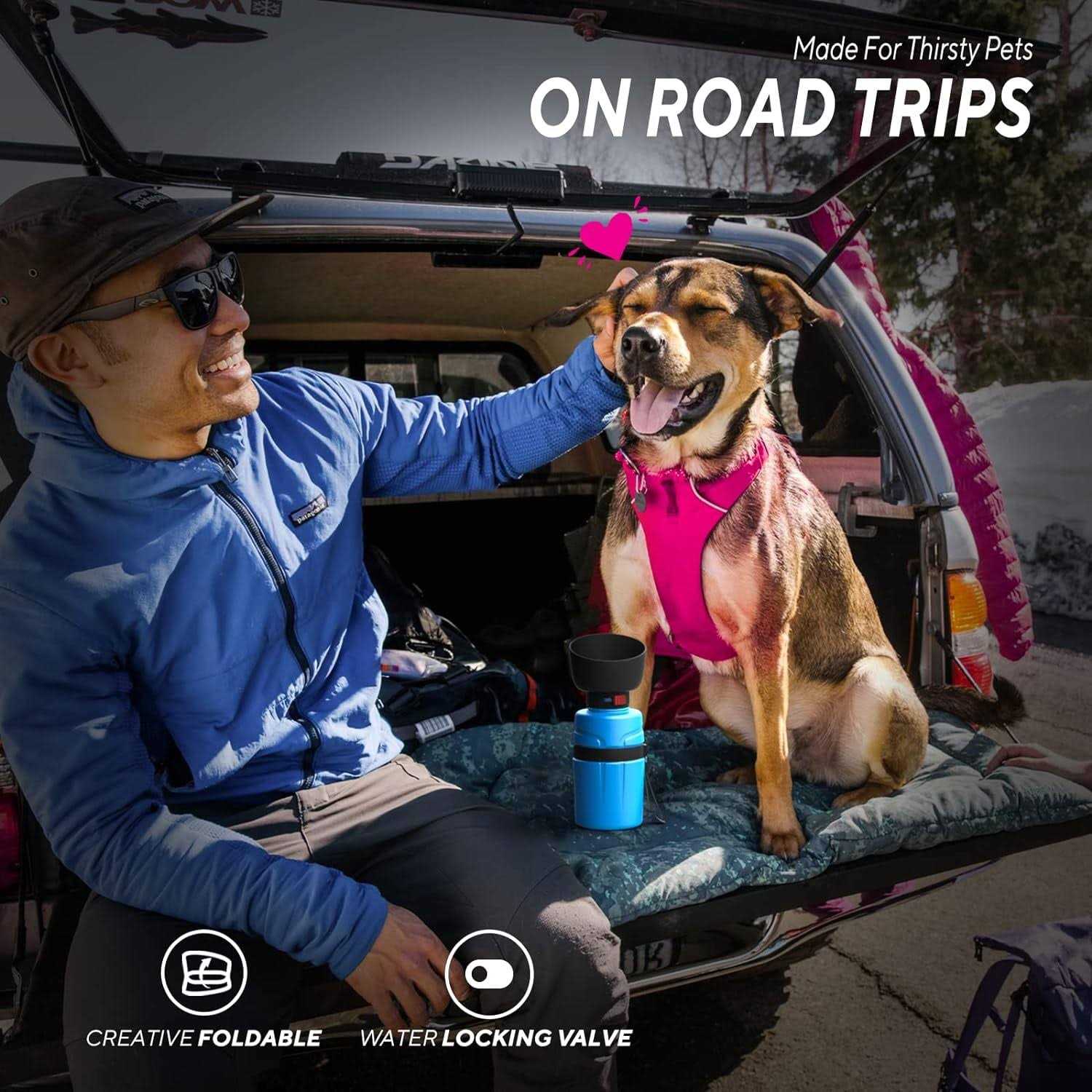 lesotc Pet Water Bottle for Dogs Dog Water Bottle Foldable Dog Travel Water Bottle - Healthber