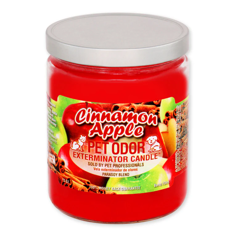 Pet Odor Exterminator Candle, Cinnamon Apple, 13 oz - Healthber