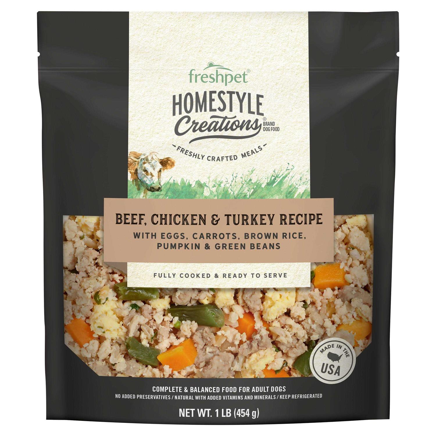 Freshpet Homestyle Creations Beef Chicken & Turkey Dog Food - Healthber