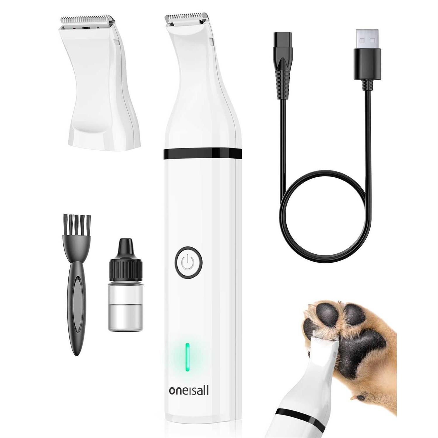 oneisall Dog Clippers with Double Blades,cordless Small Pet Hair Grooming Trimmer,Low Noise for Trimming Dog’s Hair Around Paws - Healthber