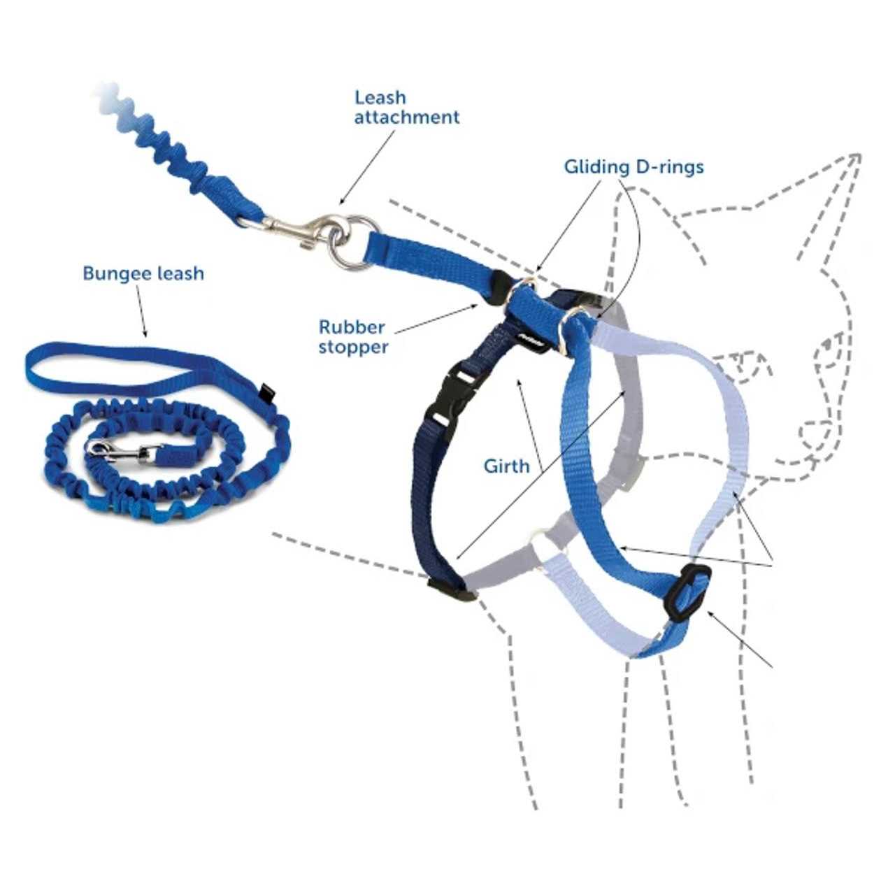 PetSafe Come with Me Kitty Harness Bungee Leash - Healthber
