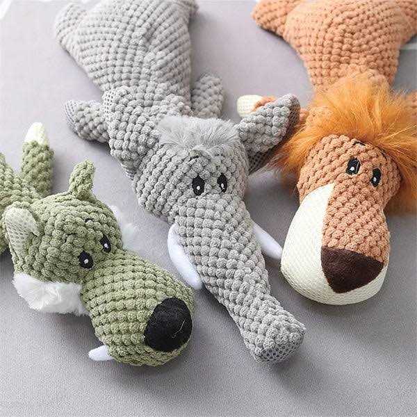 InvinciPaw Animals for Heavy Chewers Indestructible Dog Squeaky Plush Toy for Aggressive Chewers - Healthber