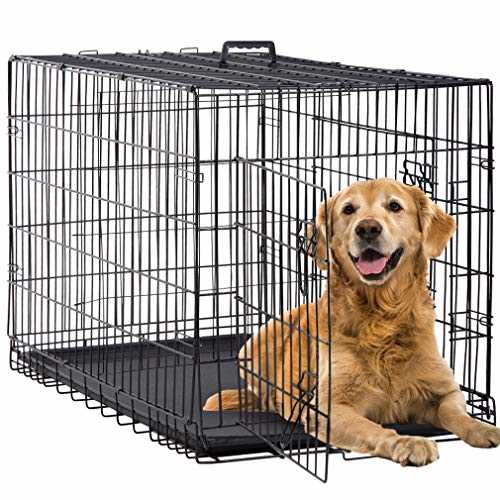 BestPet 24,30,36,42,48 Inch Dog Crates for Large Dogs Folding Mental Wire Crates Dog Kennels Outdoor and Indoor Pet Dog Cage Crate with Double-Door, - Healthber