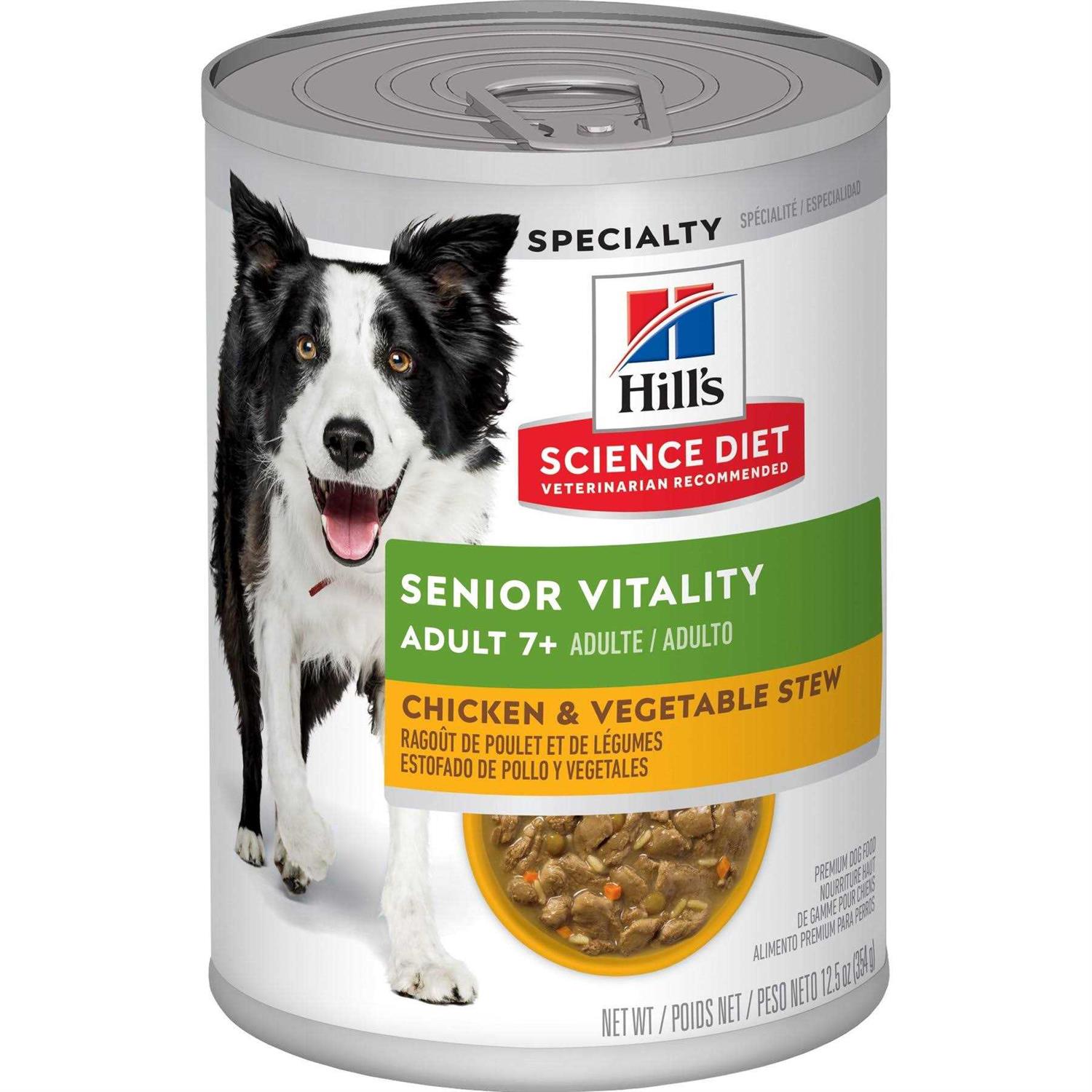 Hill’s Science Diet Adult 7+ Vitality Chicken & Vegetable Stew Canned Dog Food - Healthber