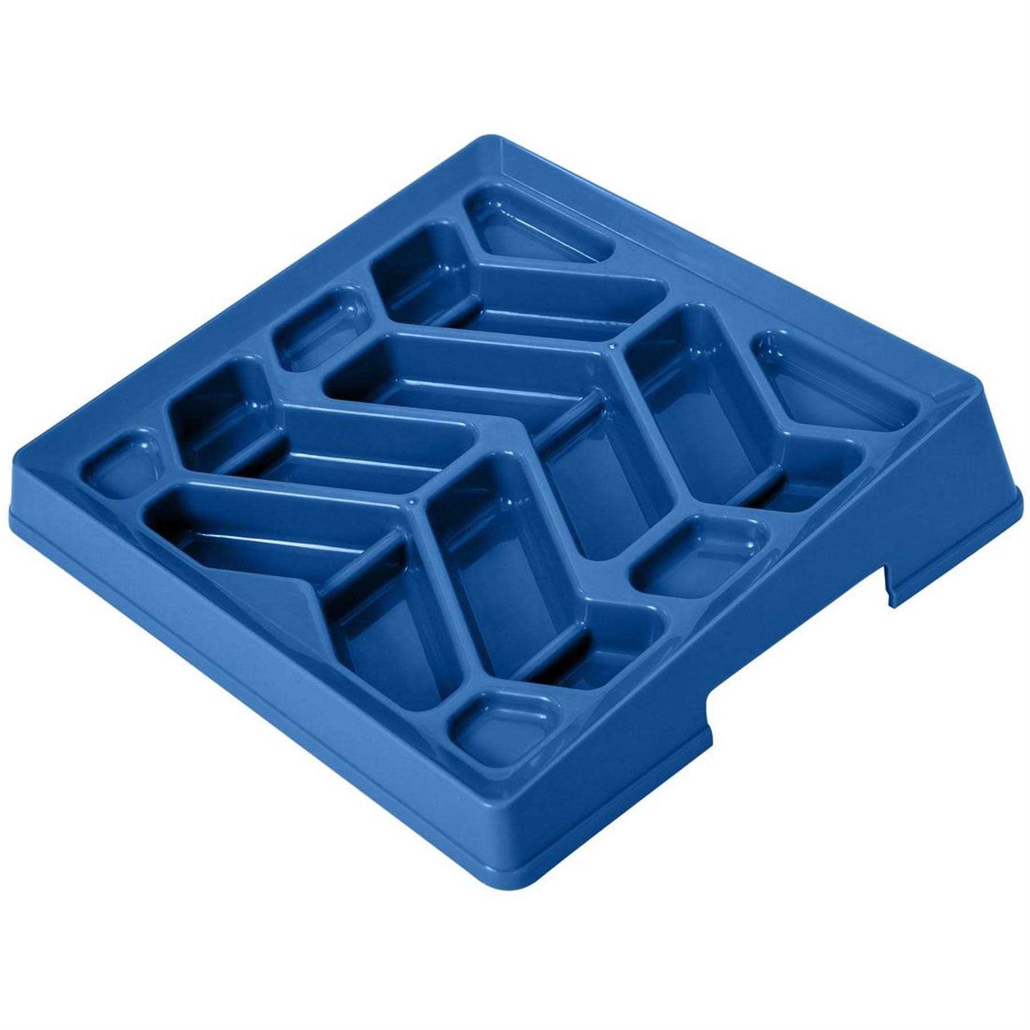 Leashboss Flat Face Feeder Tilted Slow Feed Bowl for Short Snout Dogs & Cats - Healthber