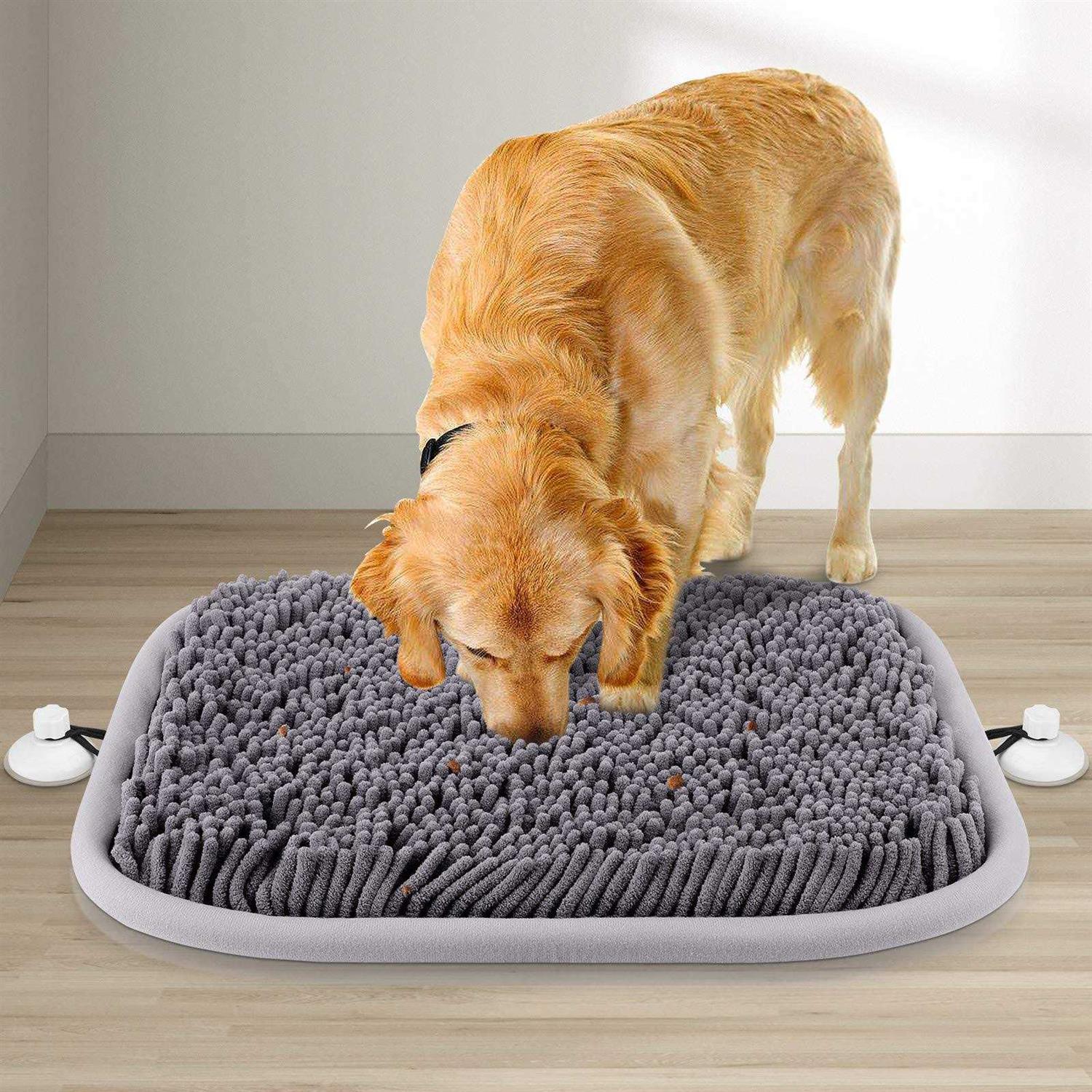 Rundik Snuffle Mat for Dogs, 17” x 21” Dog Sniffing Interactive Feeding Game Boredom, Puzzle Toys Encourages Natural Foraging Skills and Stress Relief - Healthber