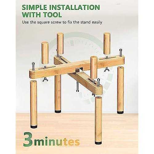 Vantic Dog Bowl Stand Adjustable Elevated Dog Food Stand For 65-11 Wide Bowls - Healthber