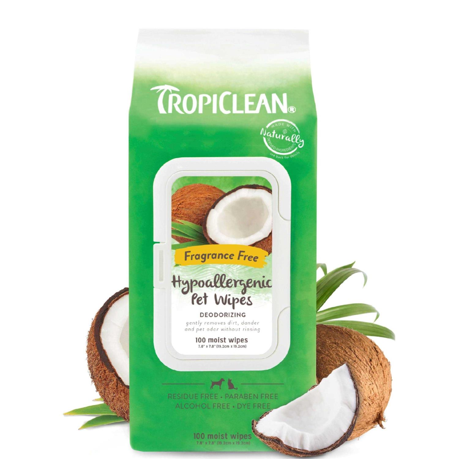Tropiclean Hypoallergenic Pet Wipes - Healthber