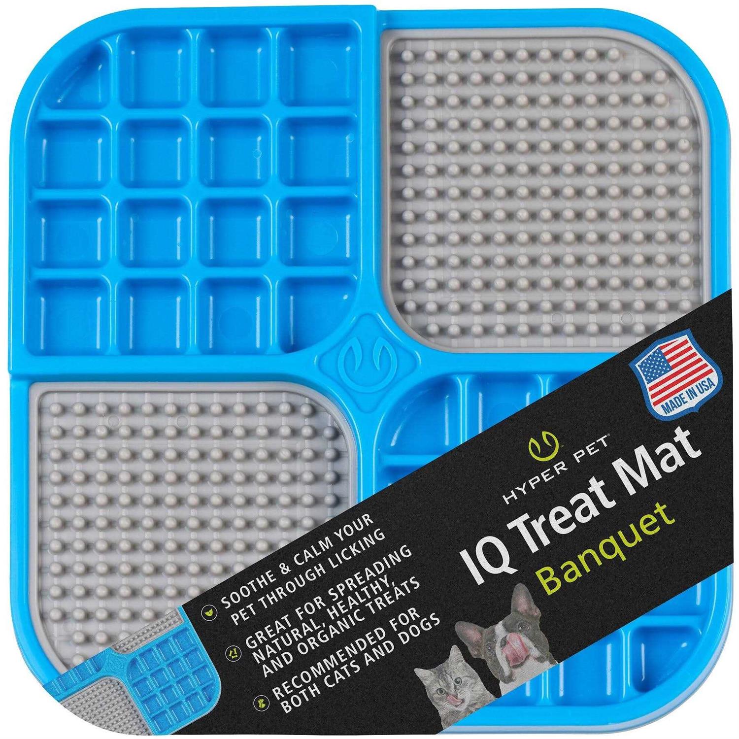 Hyper Pet IQ Treat Lick Mat for Dogs Dog Slow Feeder & Cat Lick - Healthber