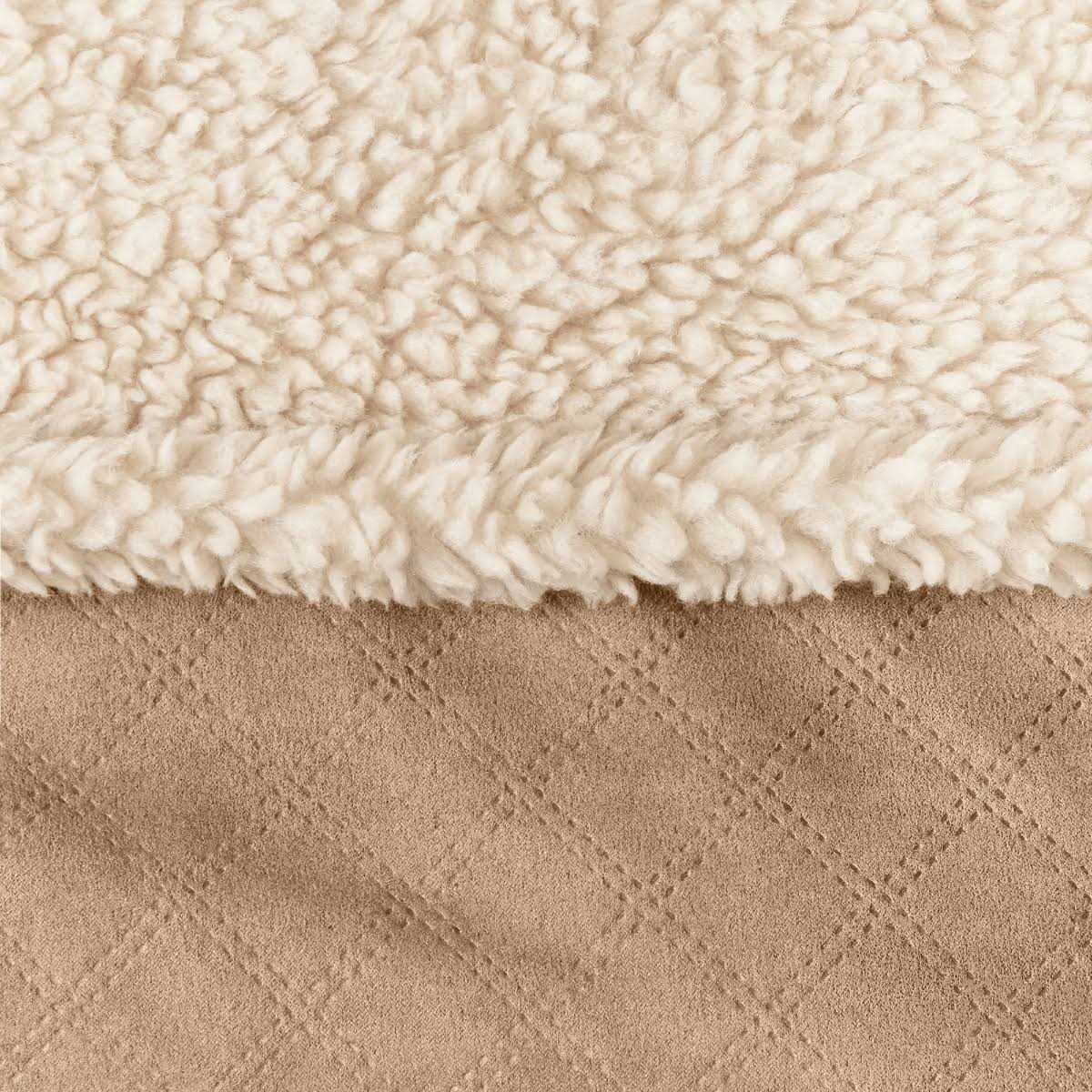 Orvis ComfortFill-Eco Wraparound Dog Bed with Fleece - Healthber