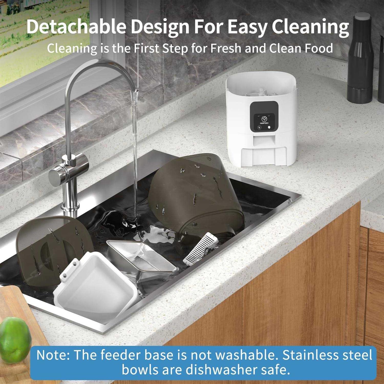 PAPIFEED 5G WiFi Automatic Cat Feeders Smart Automatic Cat Food Dispenser with Slow Feeding Mode - Healthber