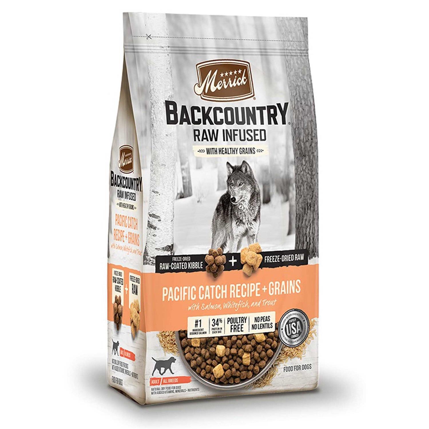 Merrick Backcountry Grain Free Raw Infused Recipe Dry Dog Food - Healthber