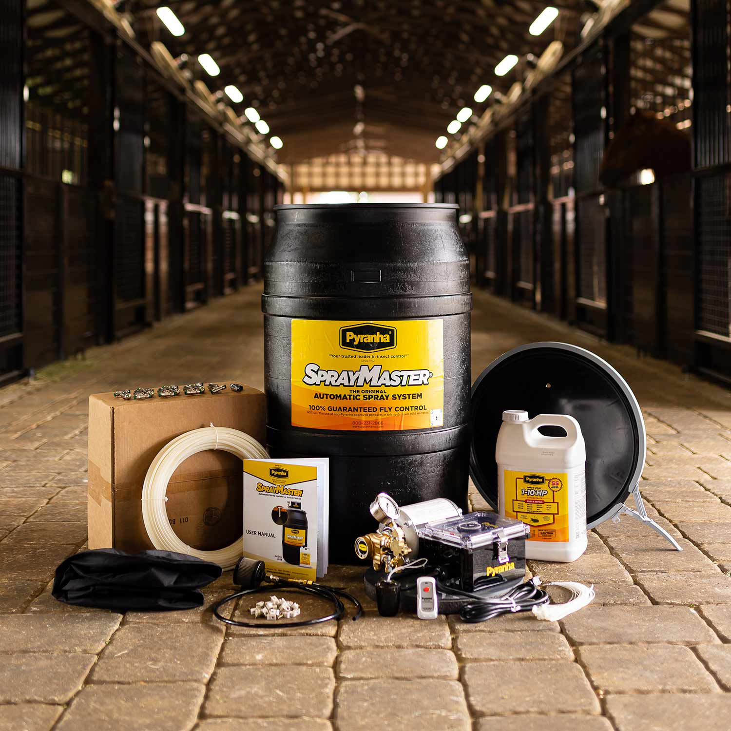Pyranha SprayMaster Misting Barn Fly Spray System Kit & Accessories - Healthber