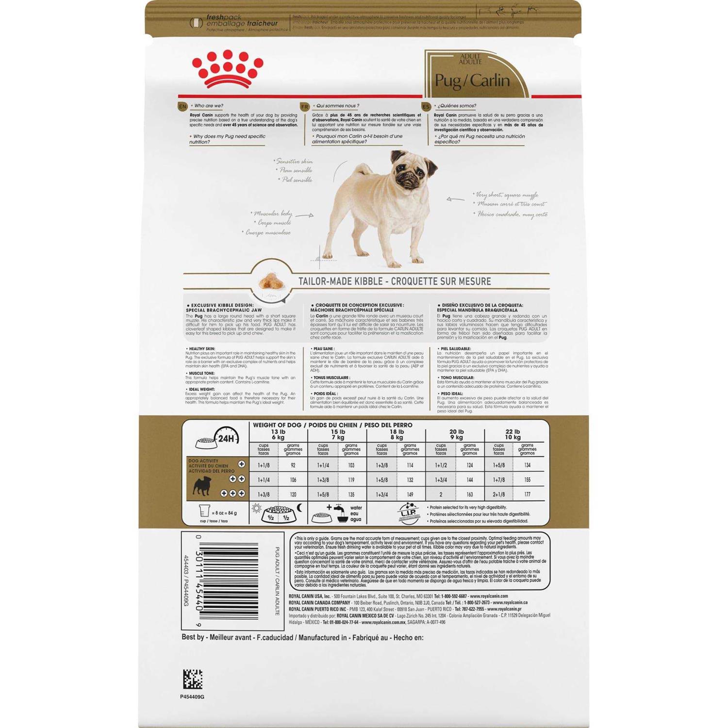 Royal Canin Breed Health Nutrition Pug Adult Dry Dog Food - Healthber