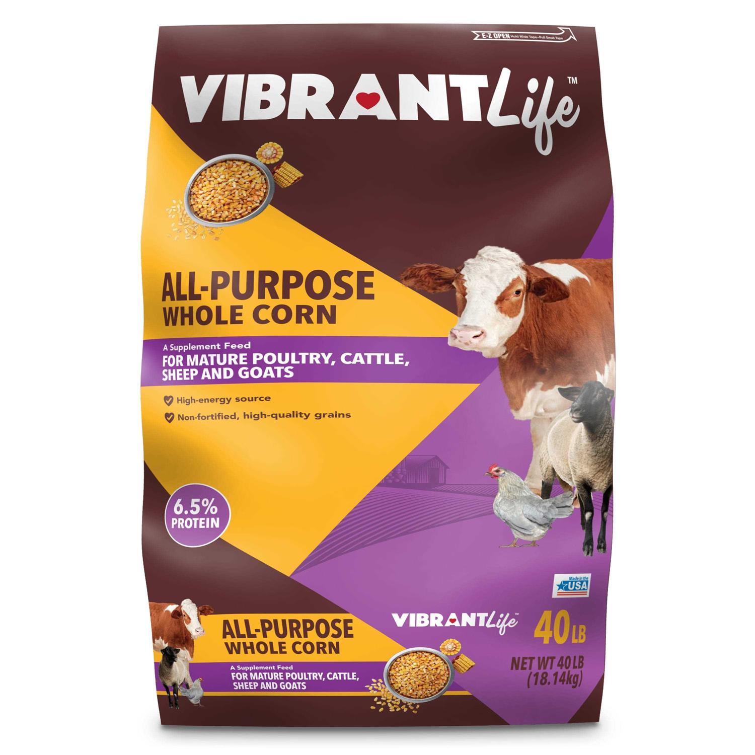 Vibrant Life All-Purpose Whole Corn Animal Feed - Healthber