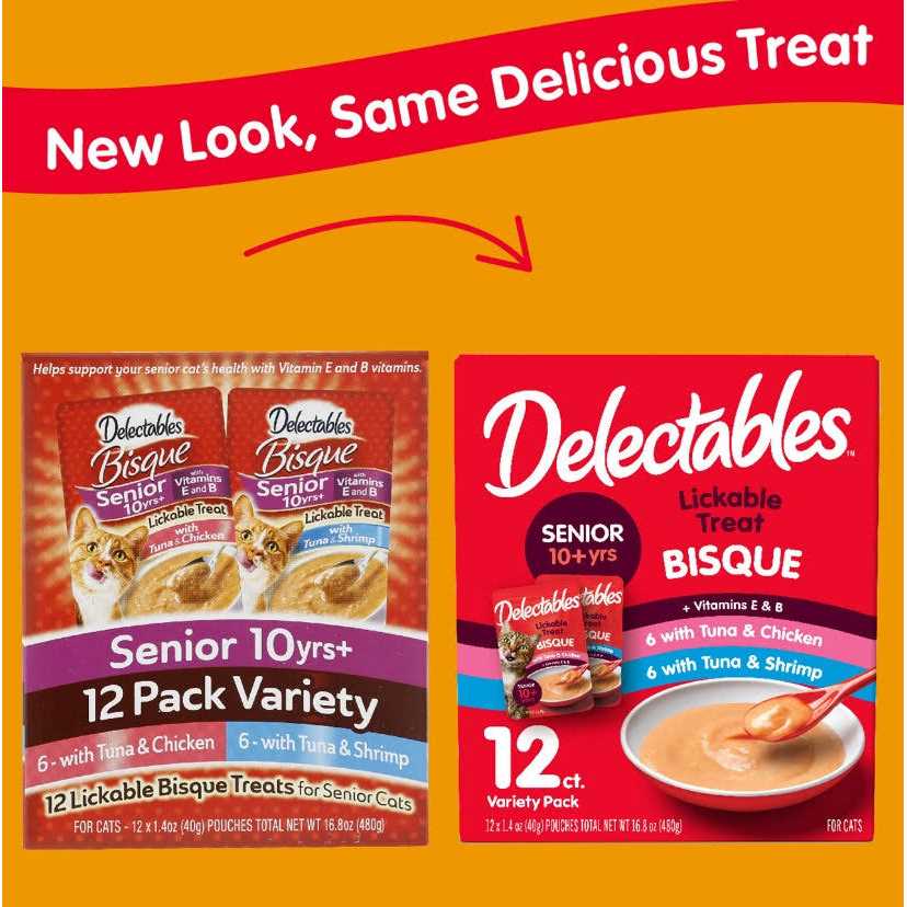 Hartz Delectables Bisque Senior Variety Pack Cat Treats - Healthber