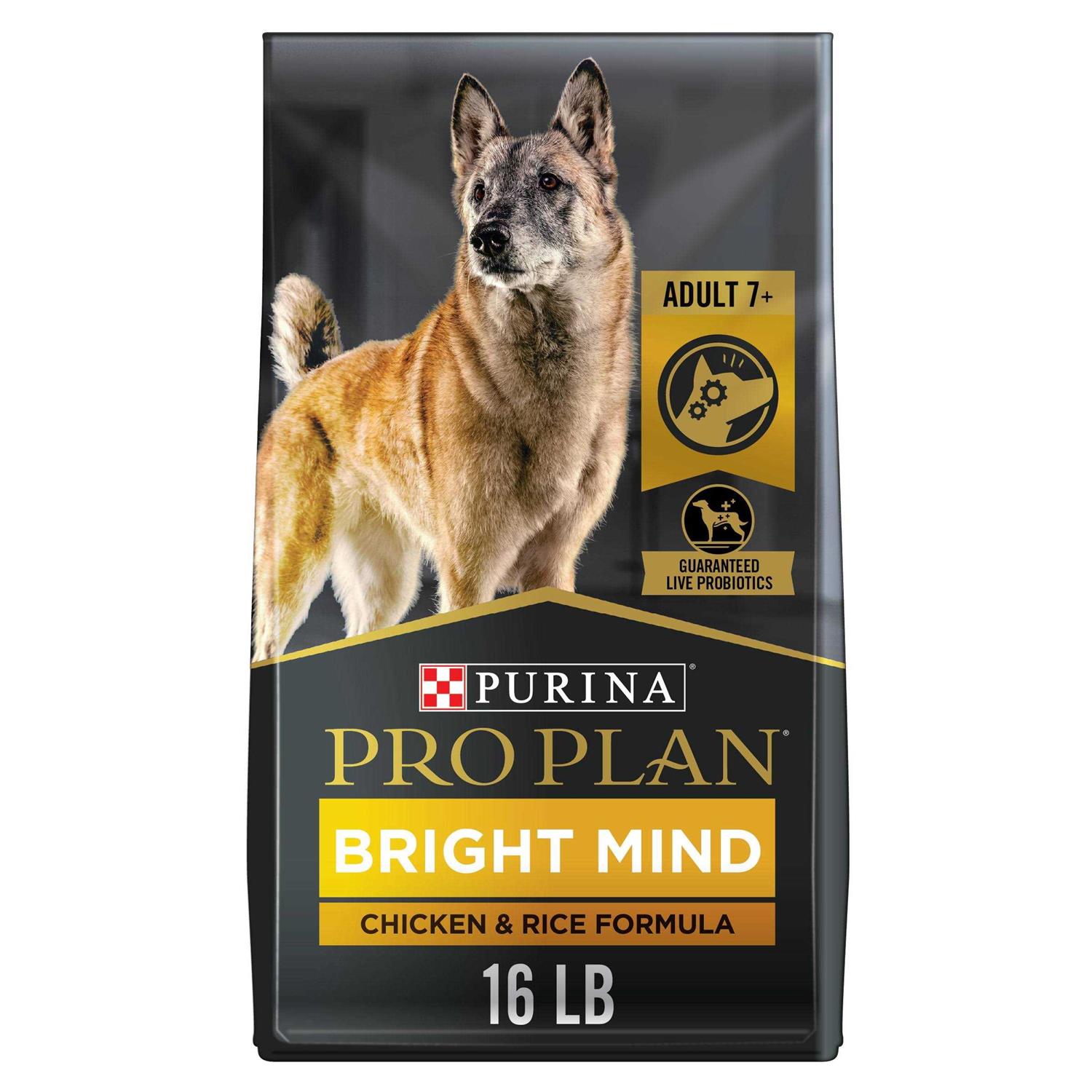 Purina Pro Plan Bright Mind Adult 7+ Chicken & Rice Formula Dry Dog Food - Healthber
