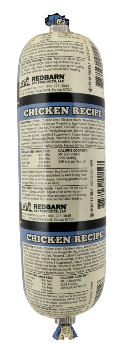 Redbarn Naturals Chicken Recipe Dog Food Roll - Healthber