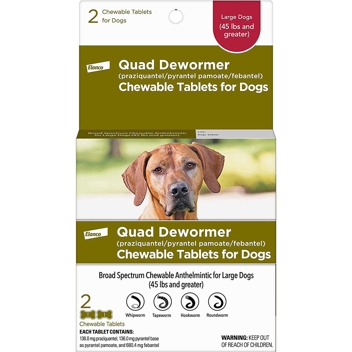Elanco Quad Dewormer for Large Dogs - Healthber