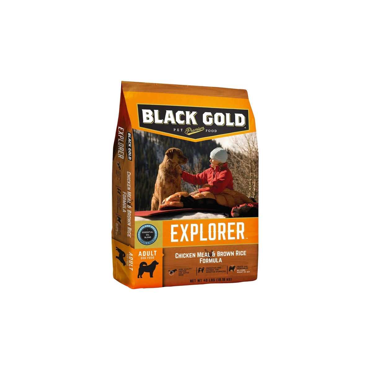 Black Gold Explorer Dog Food Chicken Meal & Brown Rice Formula - Healthber
