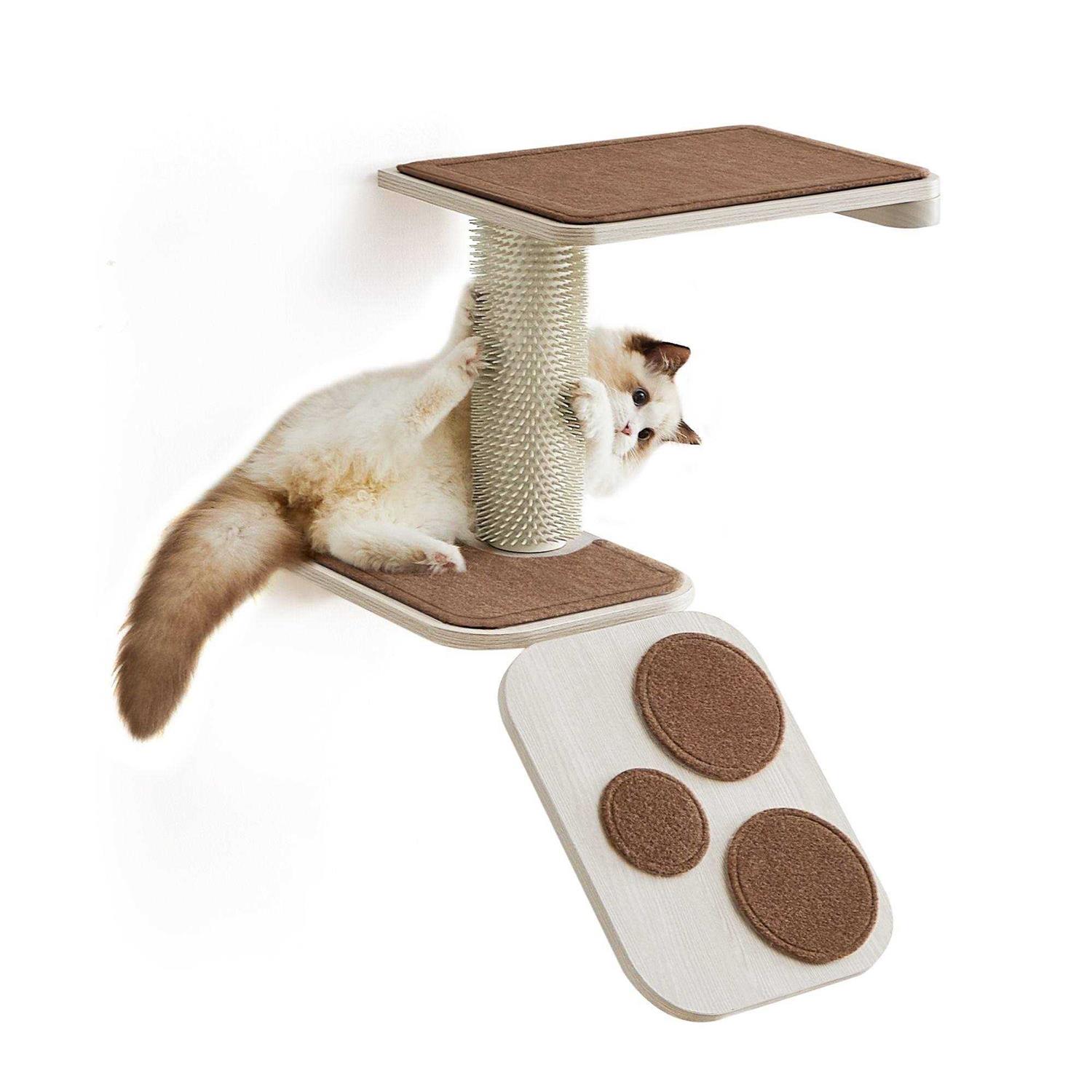 Feandrea Clickat Collection No.004 Cat Stairs Wall-Mounted Cat Ladder with Shelves - Healthber