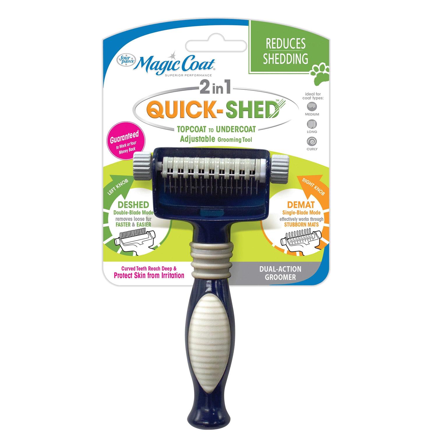 Four Paws Magic Coat 2-in-1 Quick Shed Tool - Healthber