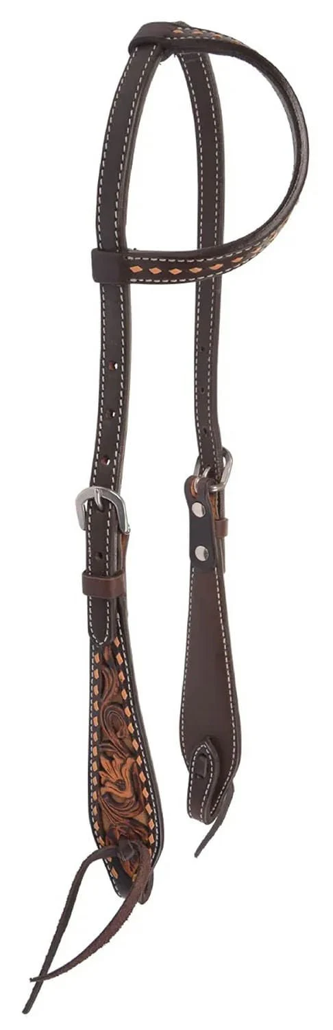Circle Y Dusty Floral One Ear Headstall, Full - Healthber