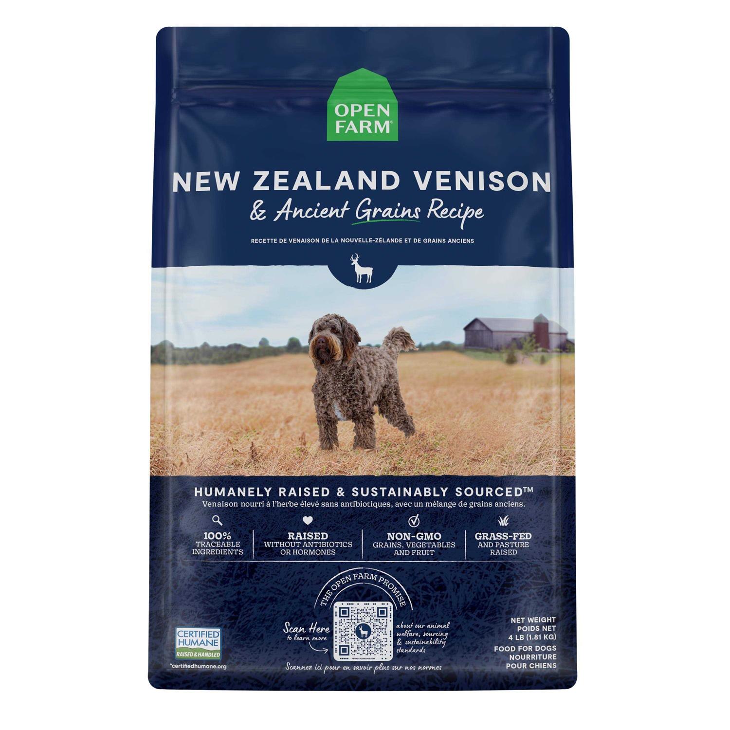Open Farm New Zealand Venison Ancient Grains Dry Dog Food - Healthber