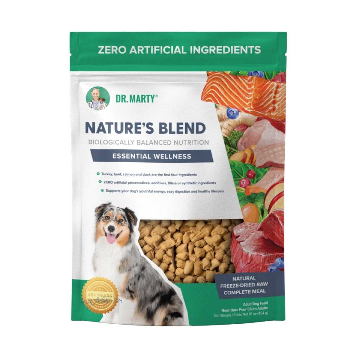 Dr. Marty Nature’s Blend Essential Wellness Freeze-Dried Dog Food - Healthber