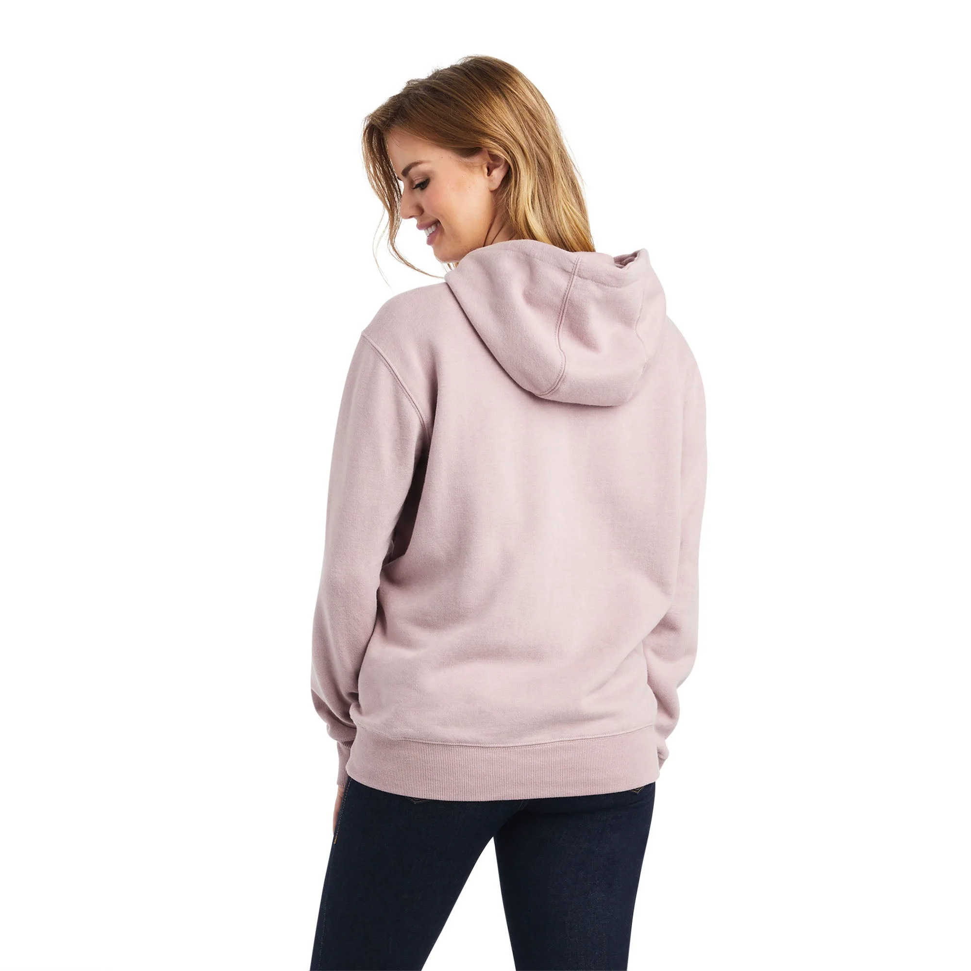 Ariat Women's Real Sequin Logo Hoodie, Rose Heather - Healthber