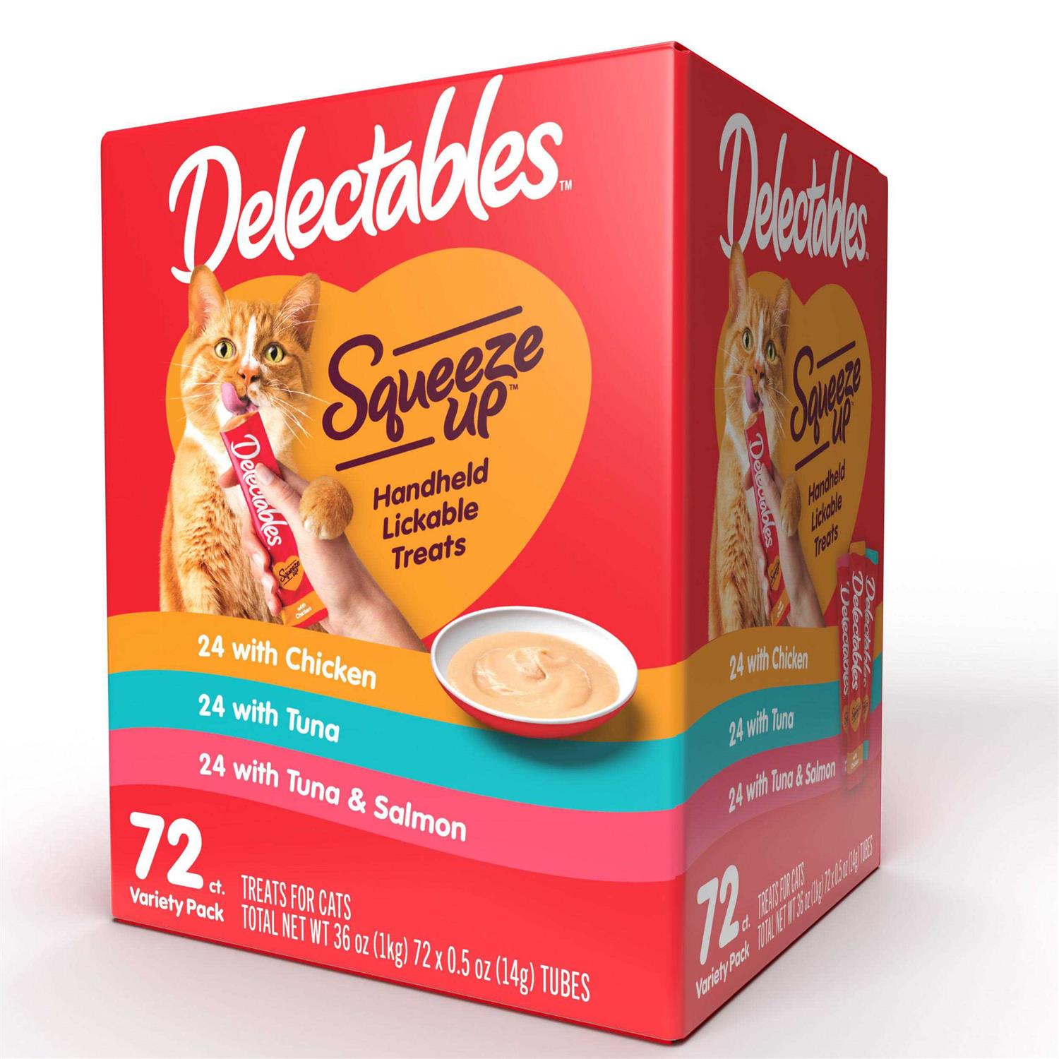 Hartz Delectables Squeeze Up Variety Pack Interactive Lickable Wet Cat Treat - Healthber